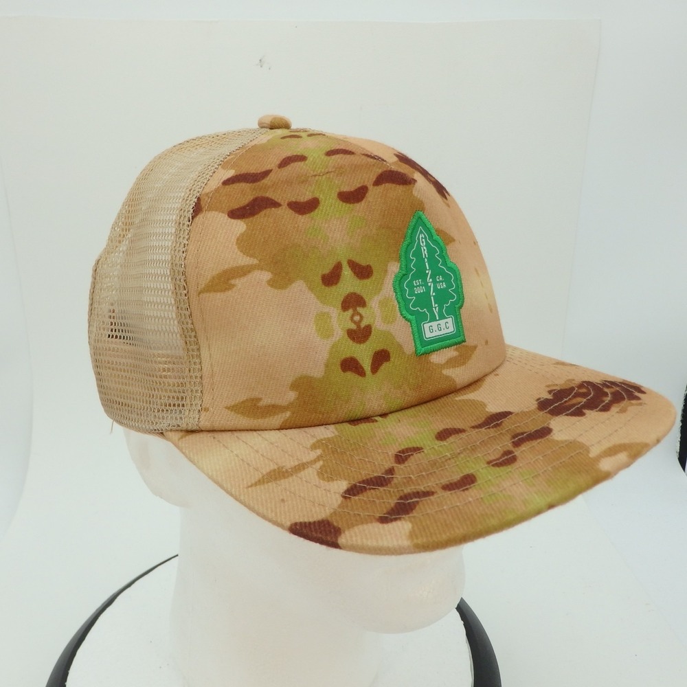 Grizzly Griptape Company Trucker Style Snapback Unisex Hat Sand Camouflage NWOT - Picture 7 of 12